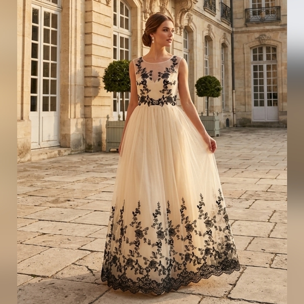 Chi Chi London White/Black Prom Event Dress 6